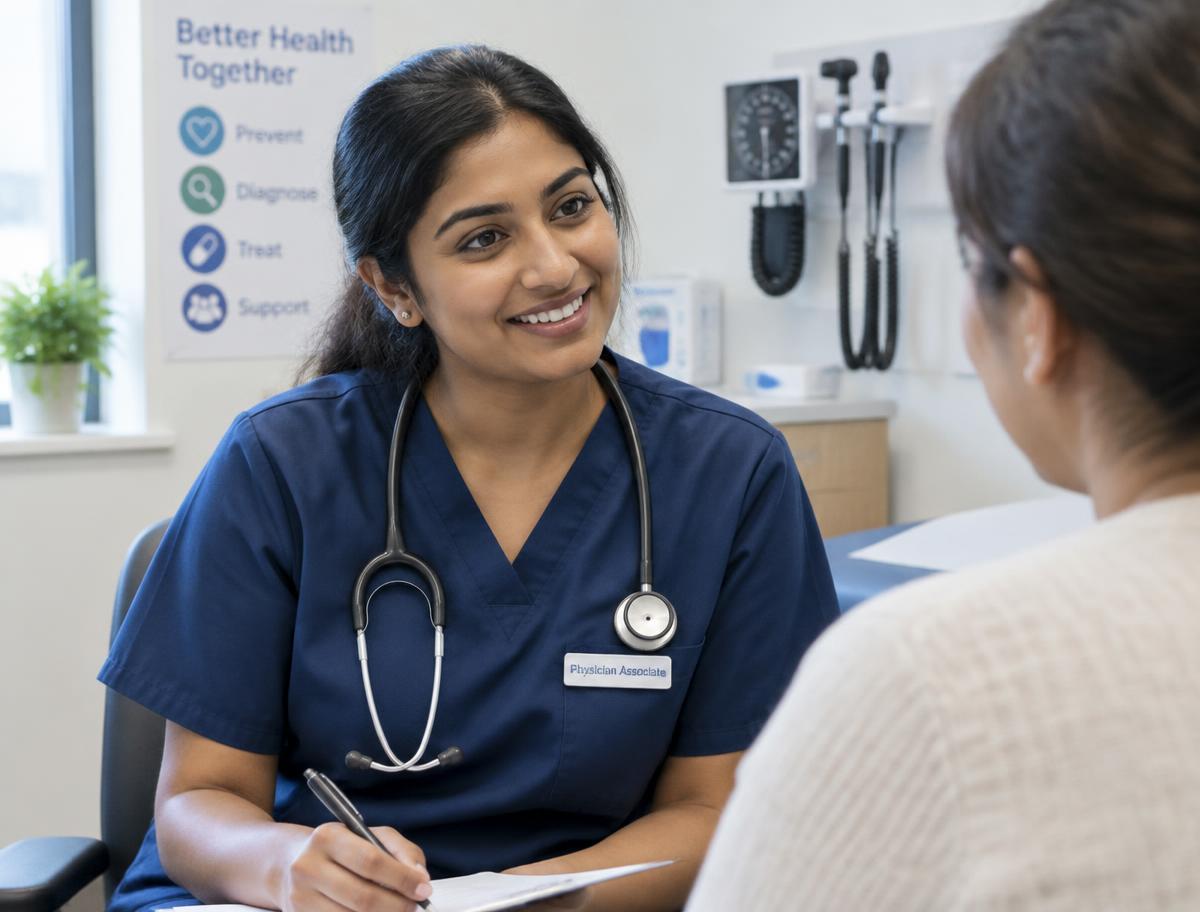 PA consulting a patient